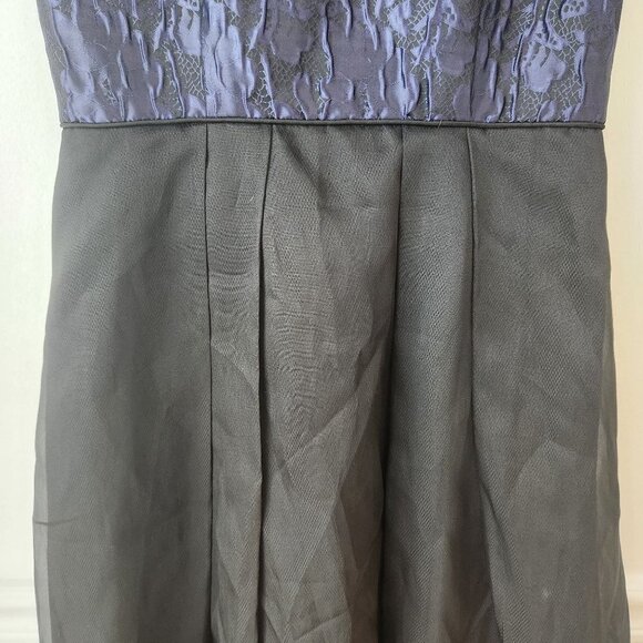 Aidan Mattox Black Satin Sleeveless Maxi Dress Full Length Gown Ballgown Size 10 - Picture 4 of 7